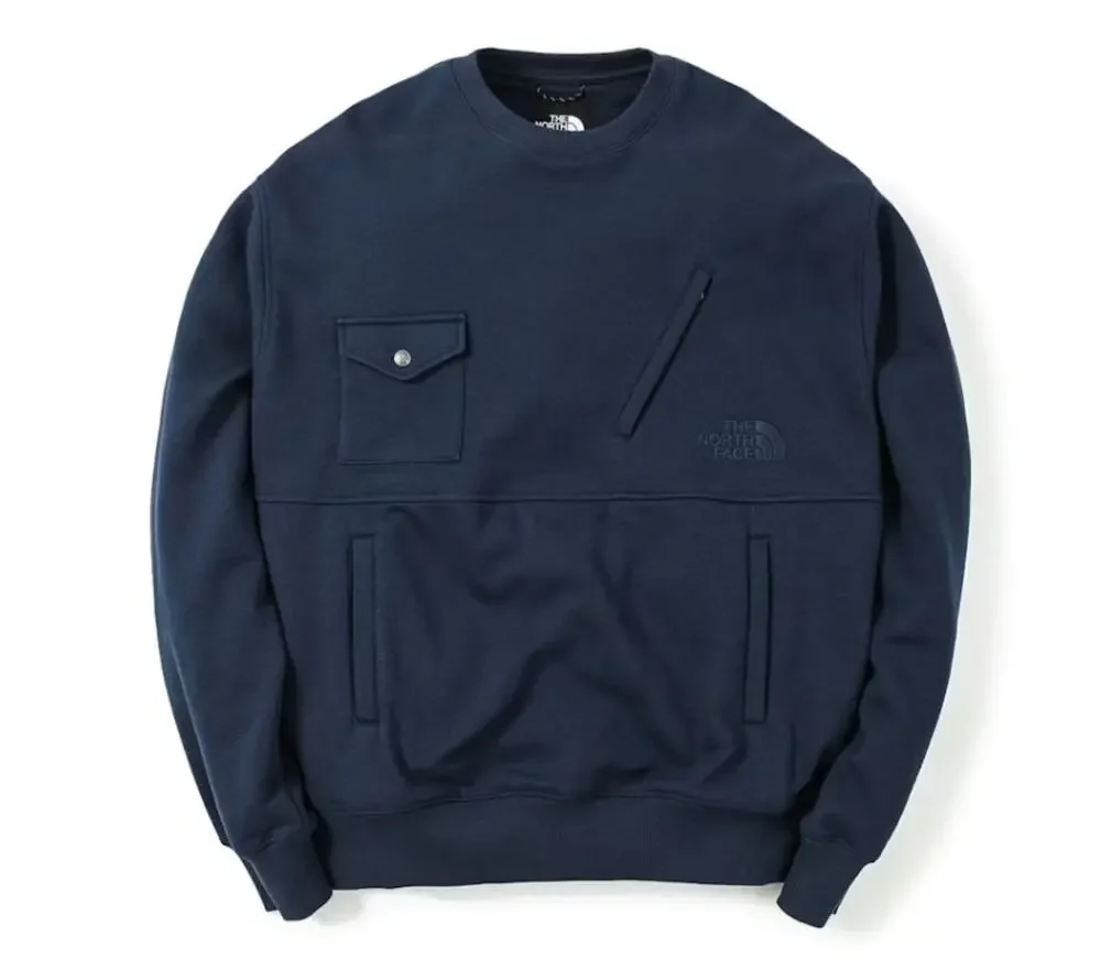 The North Face x Invincible Pocket Crewneck Sweatshirt Navy Small Oversized